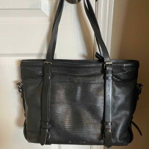 BCBG black leather women’s purse